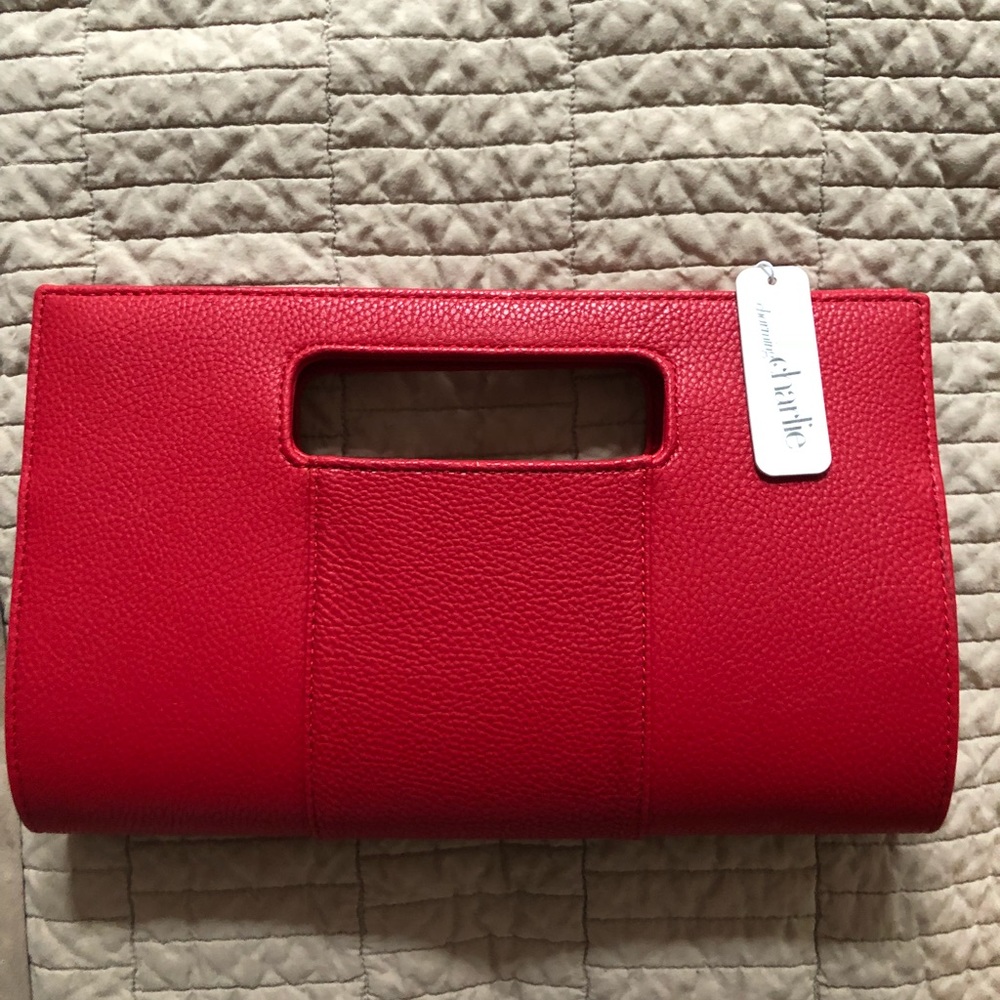 Charming Charlie’s Red Clutch NWT